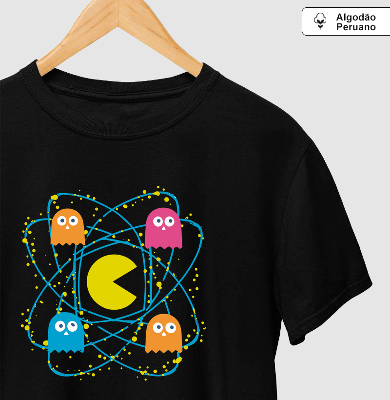 Camiseta Algodão Peruano Pac-Atom - Camiseta Algodão Peruano