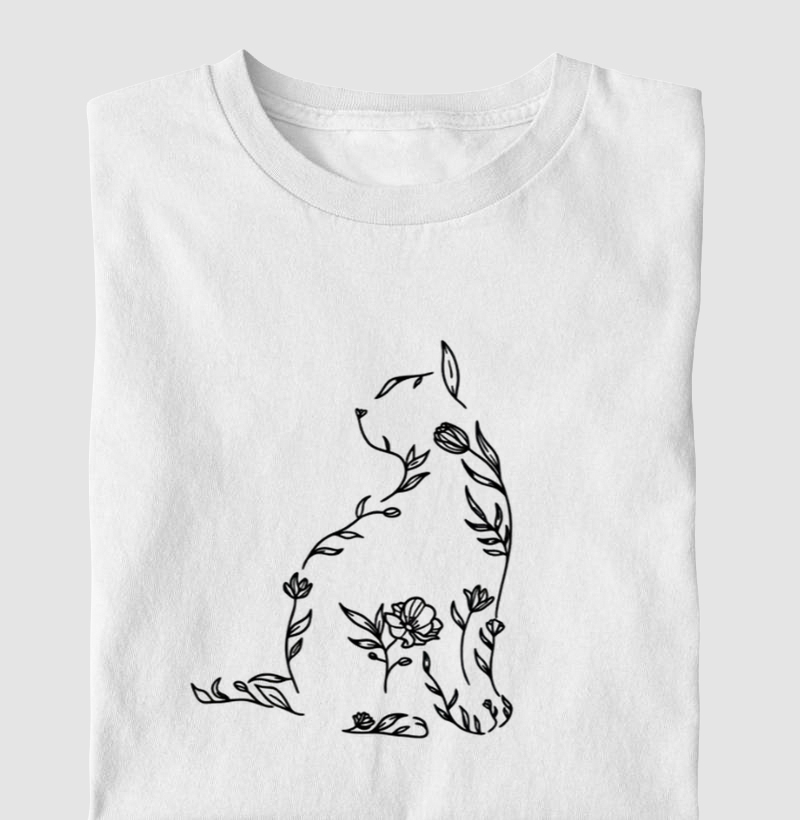 Gato Florido Minimalista