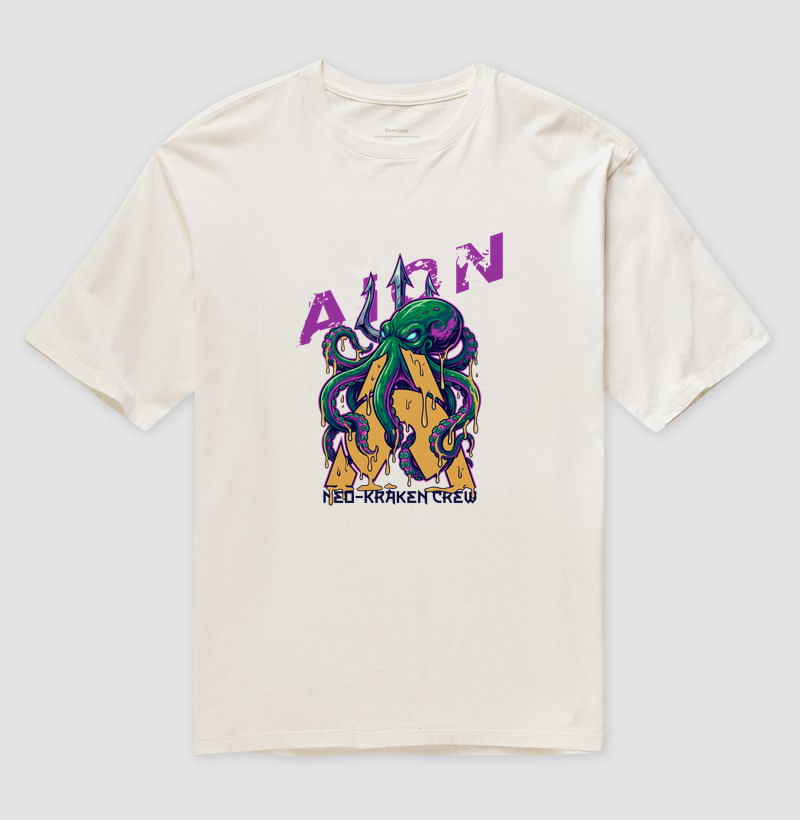 Camiseta Oversized Polvo | Origem Eterna — Aion Abstract