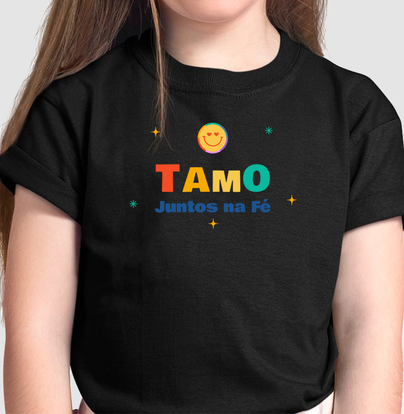 Camiseta Cristã Infantil Tamo Juntos na Fé
