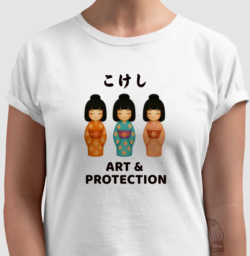 Camiseta Kokeshi - Arte & Proteção