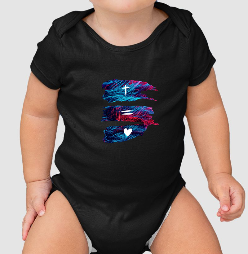 Body Infantil Cruz = Amor