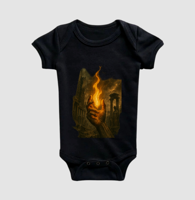 Camiseta "Caos e Ordem" – O Fogo Que Molda o Destino