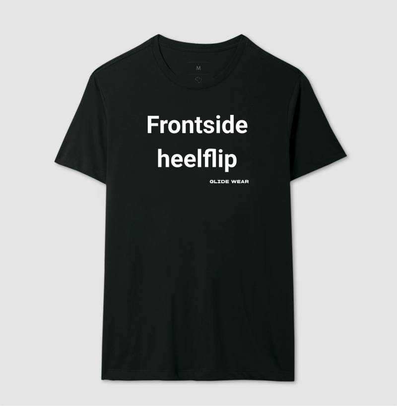 Camiseta Preta Frontside Heelflip