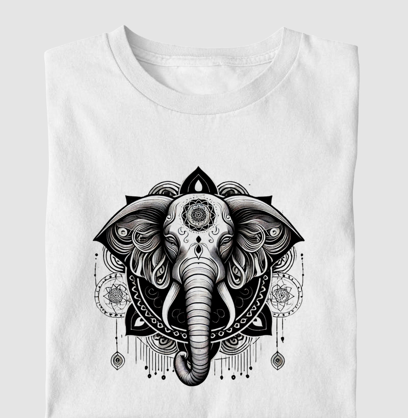 Elefante Preto e Branco