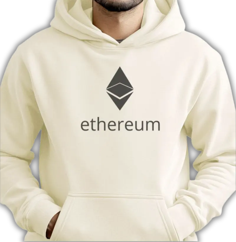 Moletom Ethereum logo Tipografia