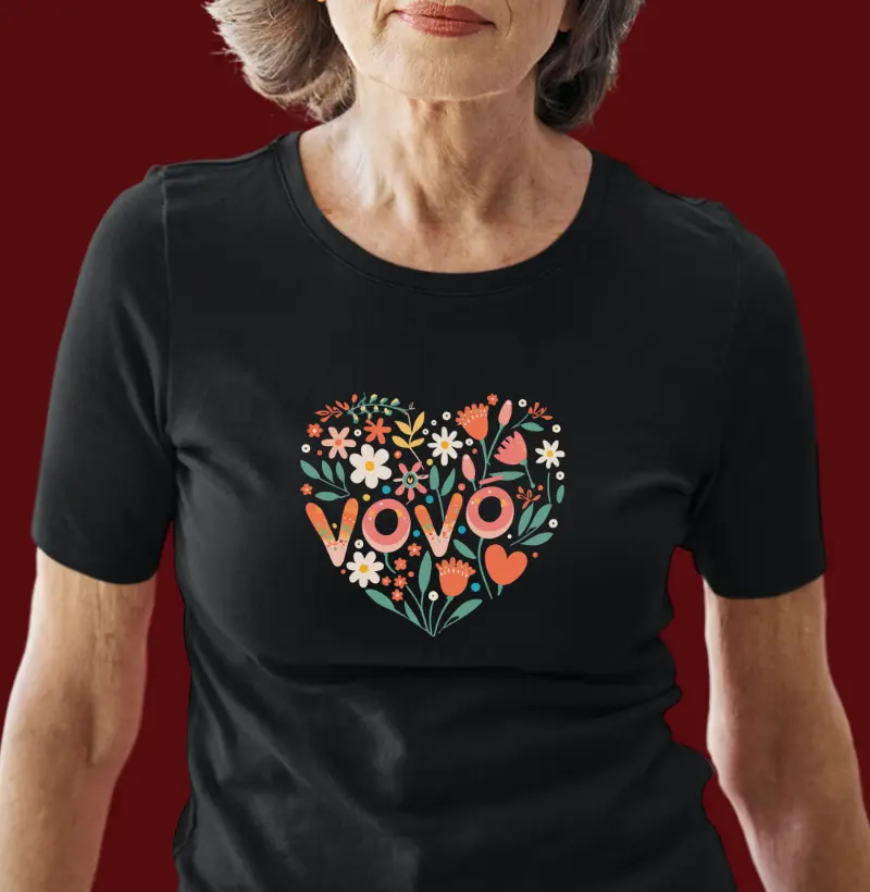 Vovó & Flores & Coração