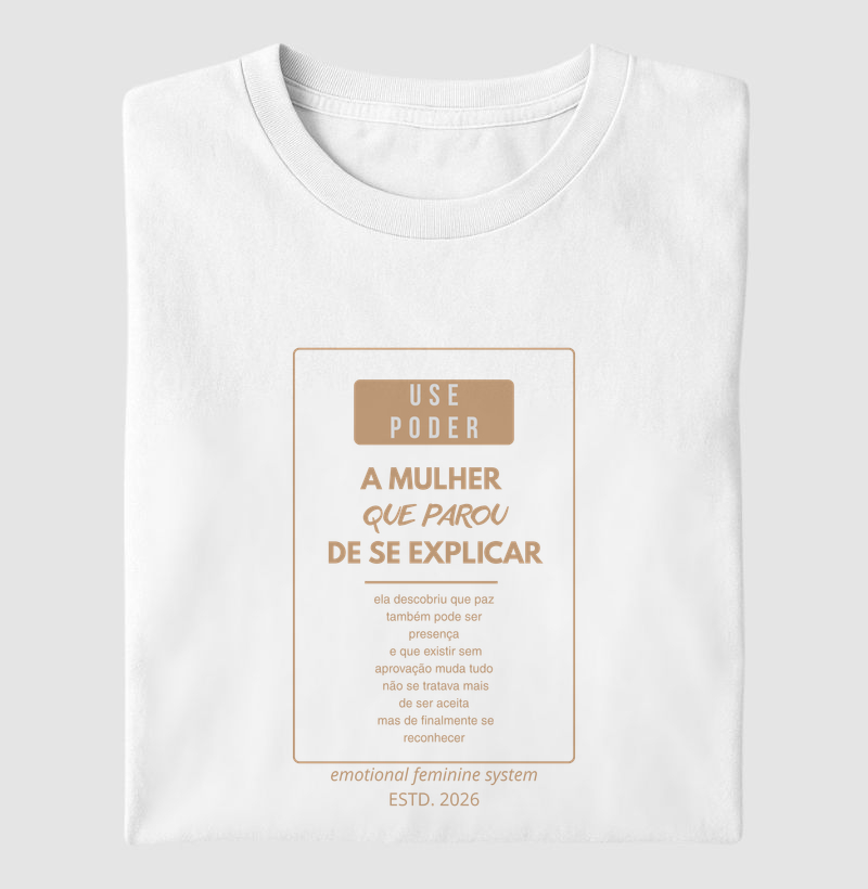 Parou de se explicar