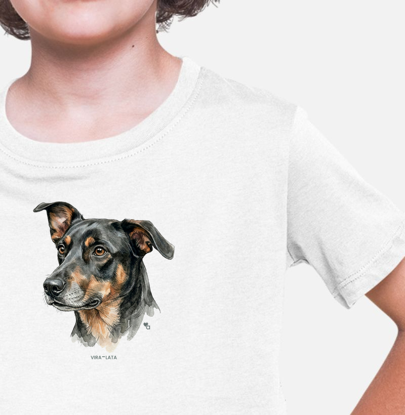 Cães - Vira-Lata Preto e Caramelo - Infantil