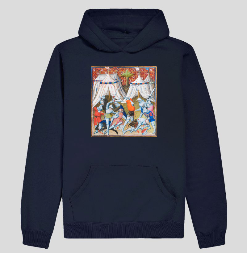 Moletom A Noite das Lâminas – Conflito Medieval em Campo - Hoodie Moletom