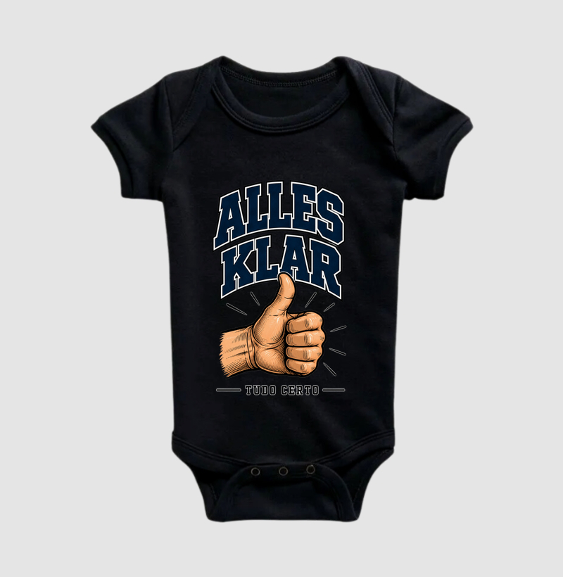 Alles Klar — Tudo Certo - Body Infantil