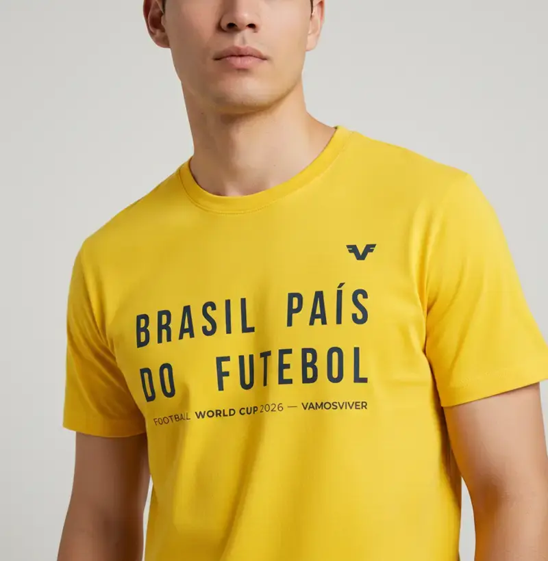 Camiseta Brasil País do Futebol - Copa do Mundo