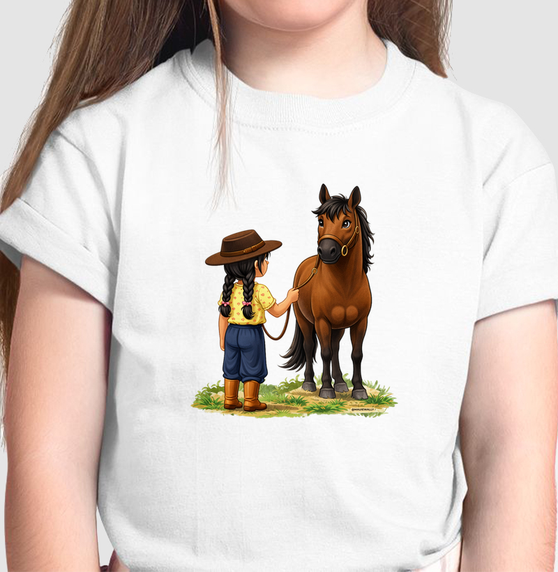 Menina Morena e Cavalo 1