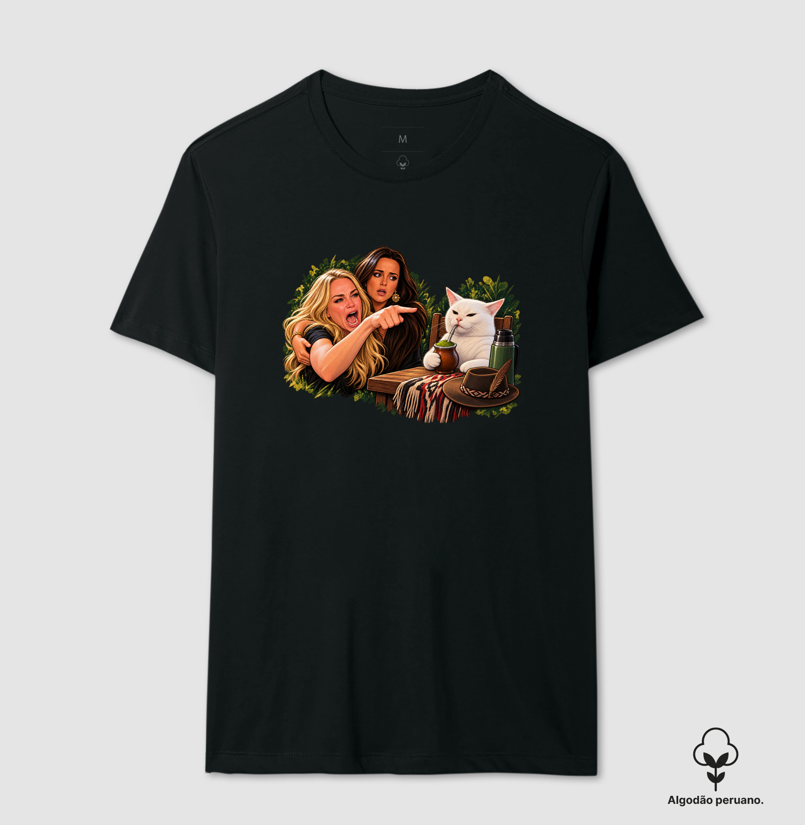 Mas Bah, Gato! - Camiseta Algodão Peruano