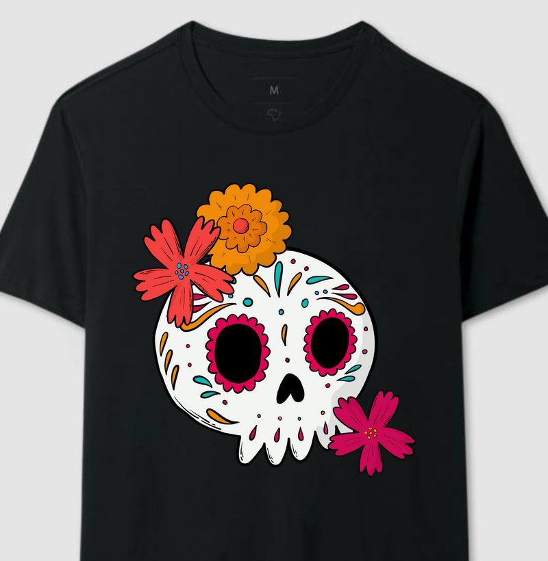 Coleção Caveiras Mexicanas - Máscara com  flores