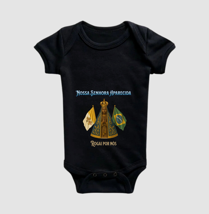 Body Infantil Nossa Senhora Aparecida Rogai por Nós