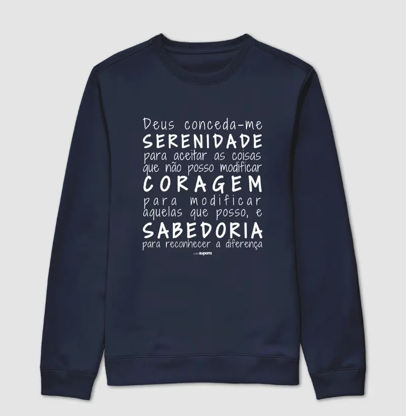 Moletom Suéter "oração da serenidade"