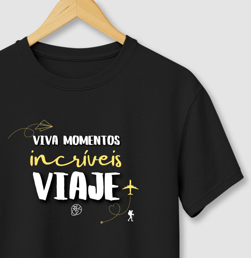 Camiseta Viva Momentos Incríveis, Viaje