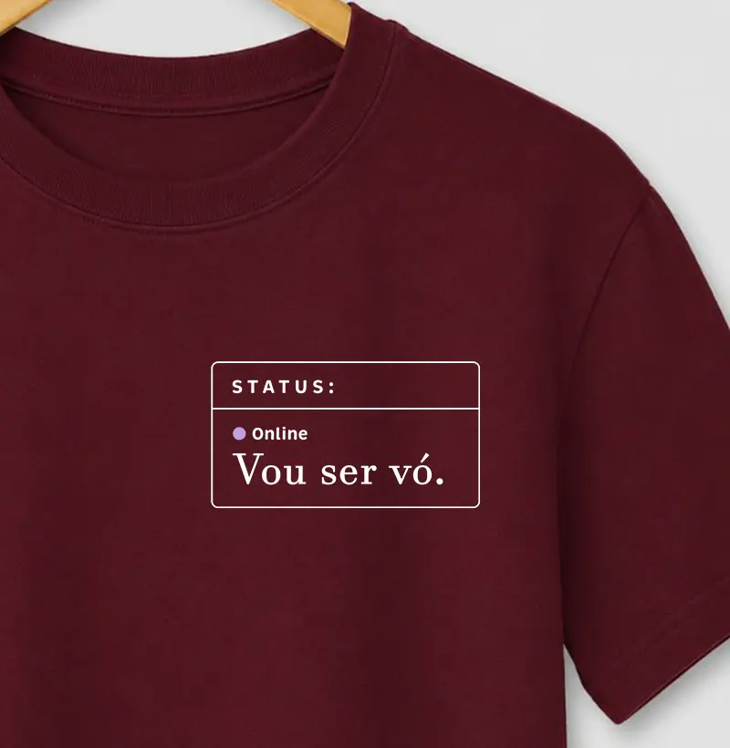 Status: vou ser vó - Camiseta