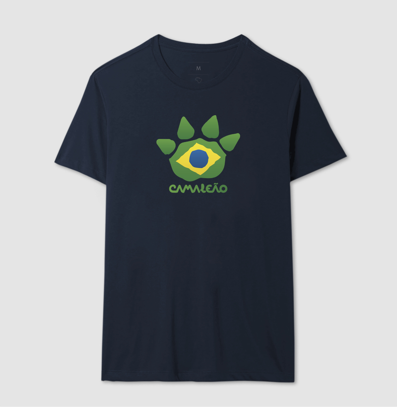 Camiseta Masculina Camaleão - Bandeira do Brasil