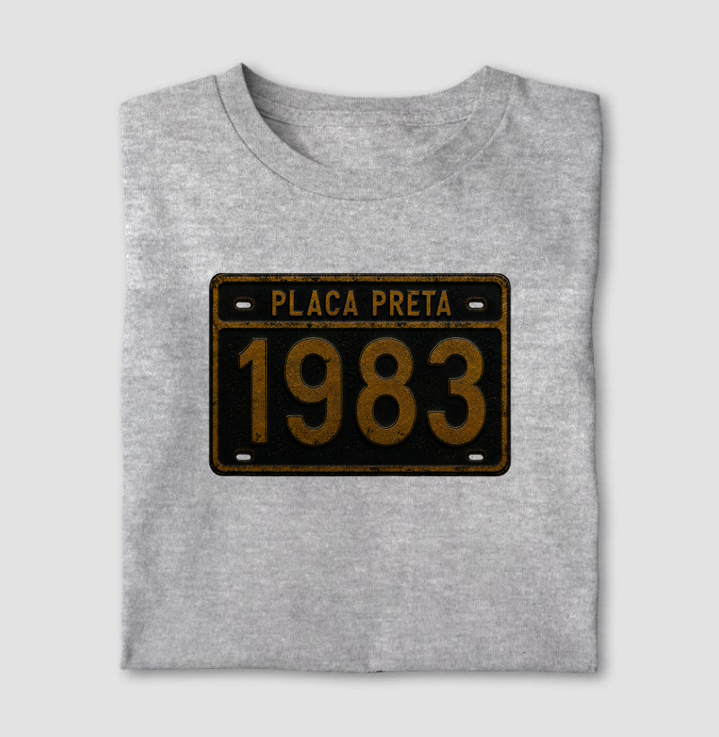 Camiseta Placa Preta 1983