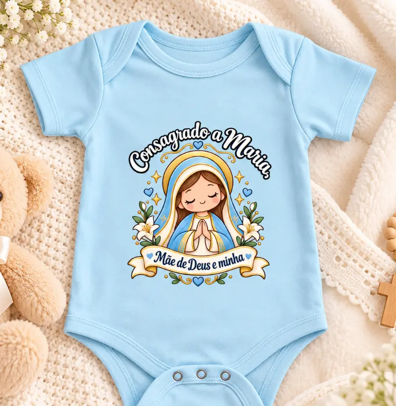 Consagrado a Maria desde o berço - Body Infantil