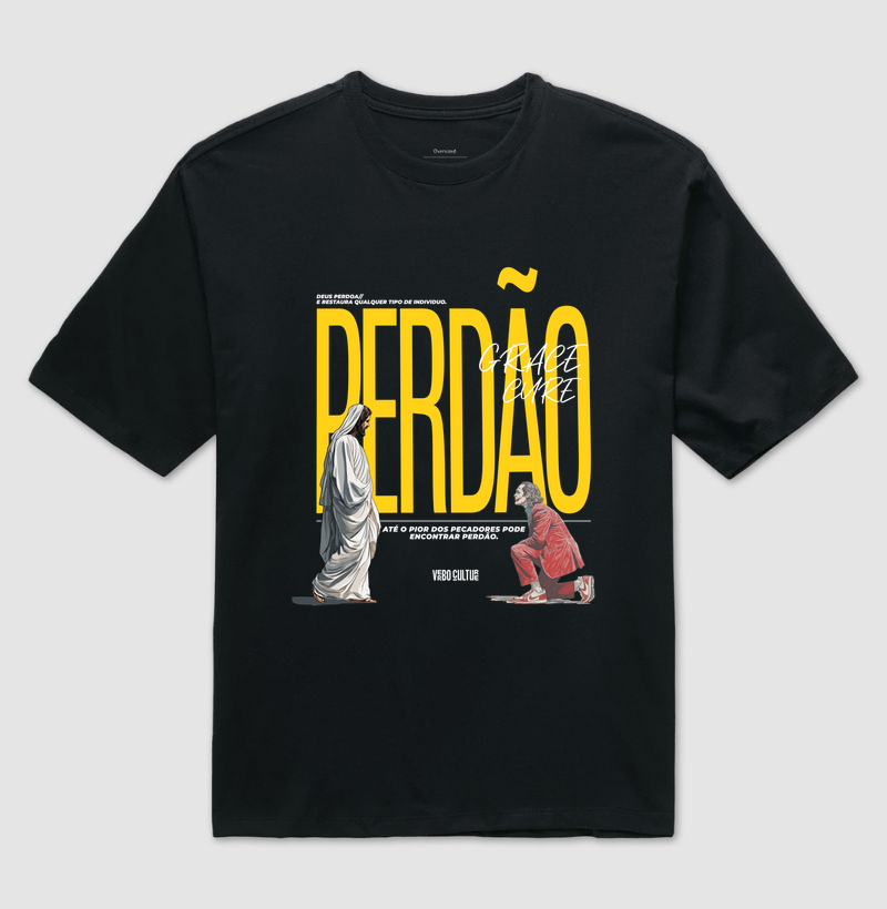 CAMISETA OVERSIZED "PERDÃO"
