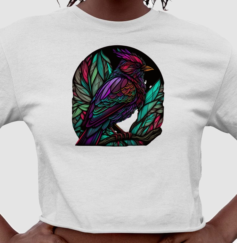 Bird Stained Glass Style II - Crooped