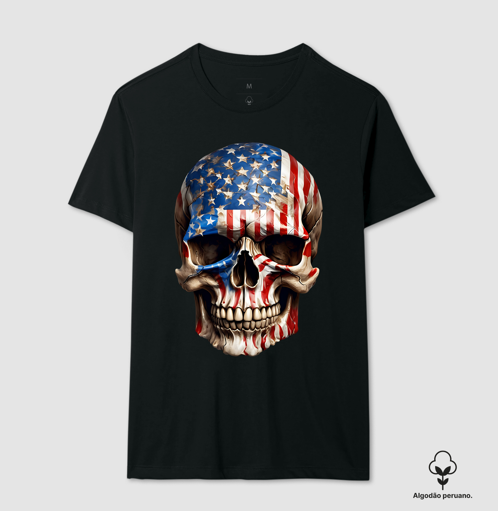 Supreme USA Skull 1 (tecido algodão peruano)