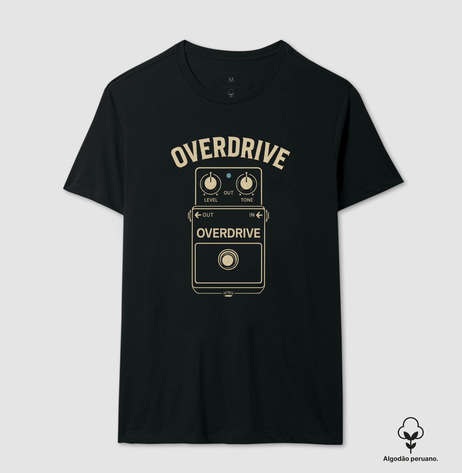camiseta-rock-overdrive-pedal-guitarra