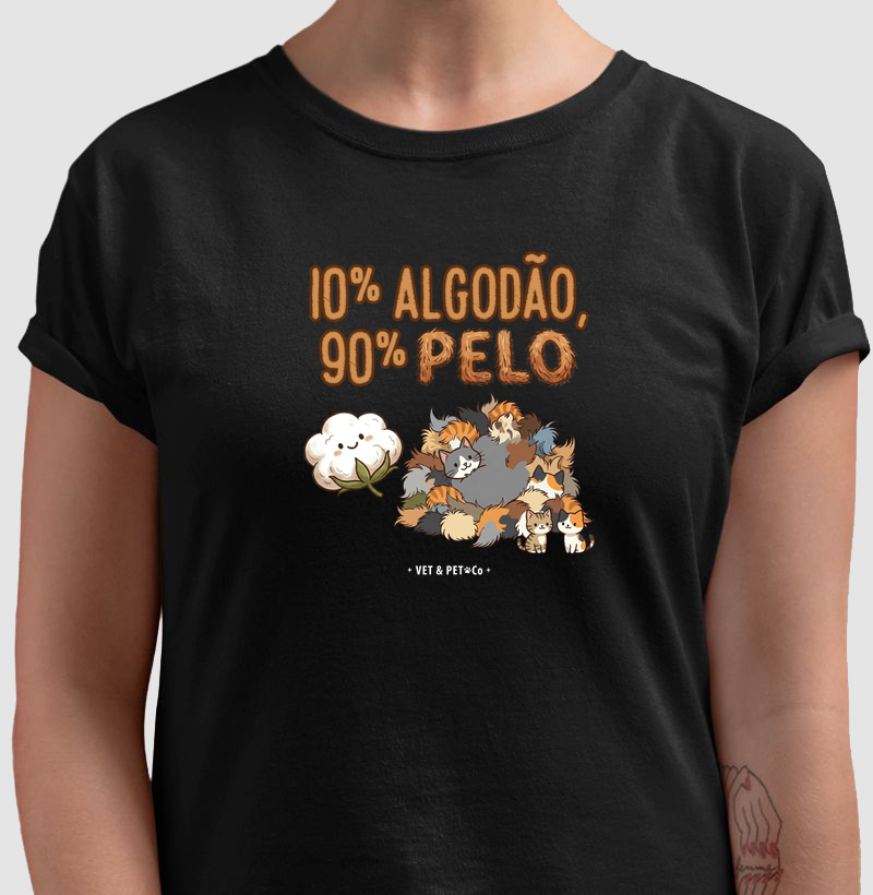 10% Algodão, 90% Pelo de gato