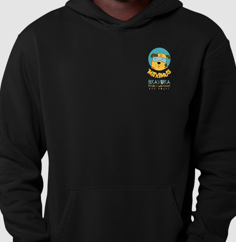 Hoodie Moletom Dog Pulse Maximus - Bravura, Força e Liberdade