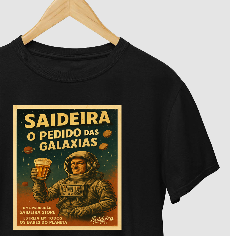 camiseta retro galáxias