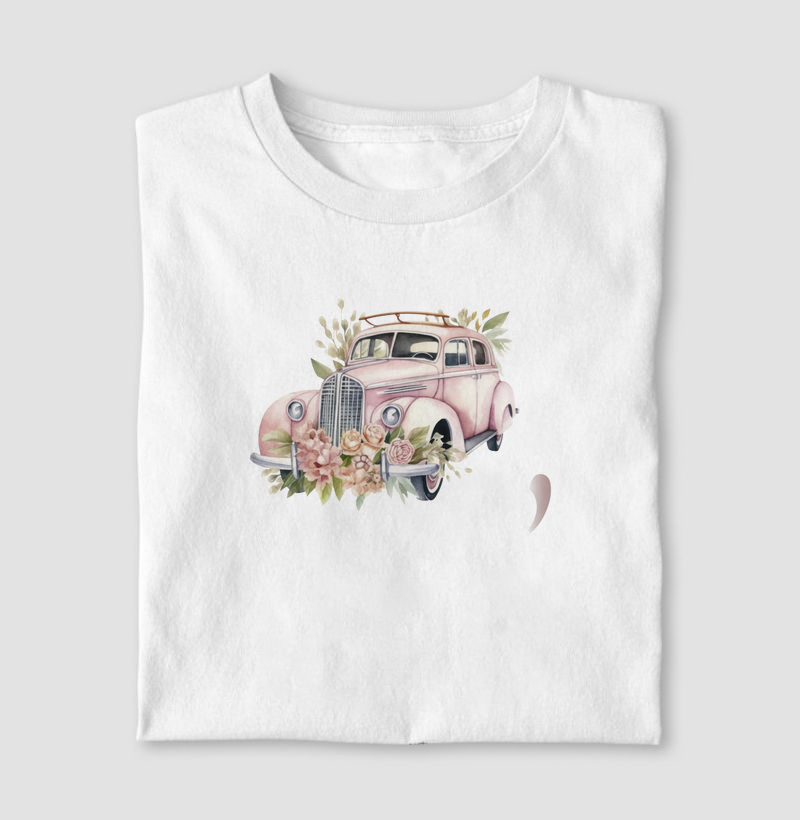 Camiseta Old car - Pink