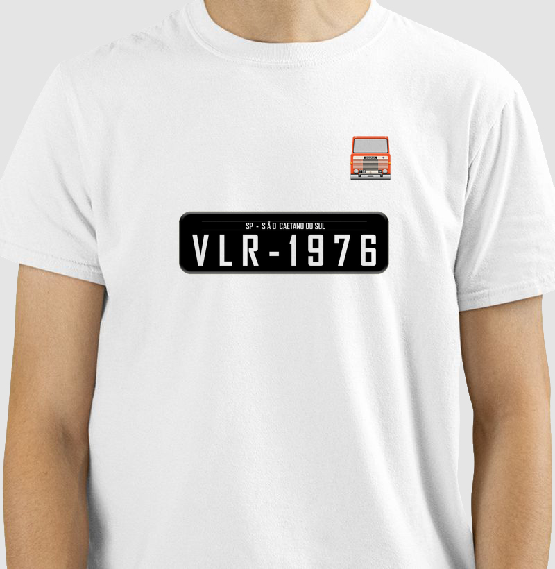 Camiseta Placa Anos Nascimento Scania - Camiseta