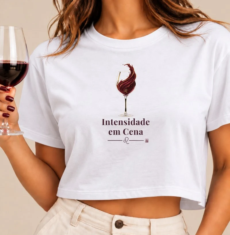 Camiseta Cropped Leão - Intensidade em Cena - Cropped
