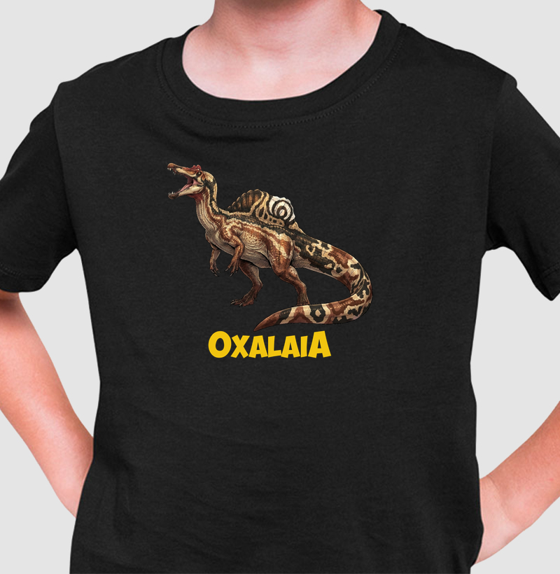 Camiseta Dinossauro Oxalaia Rugindo Algodão Premium Dinoloco