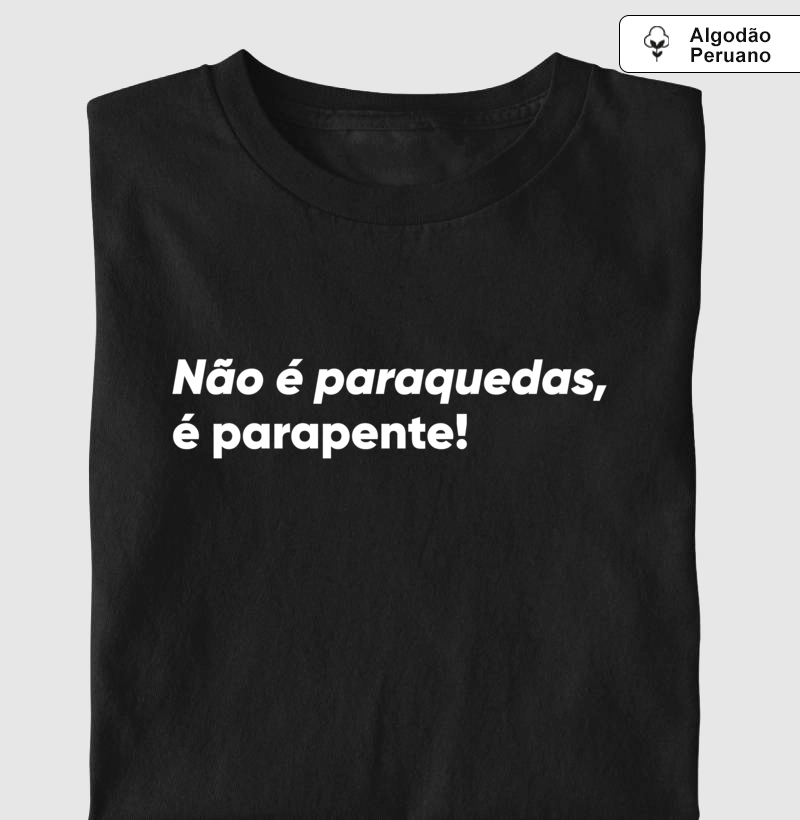 Não é paraquedas, é parapente!