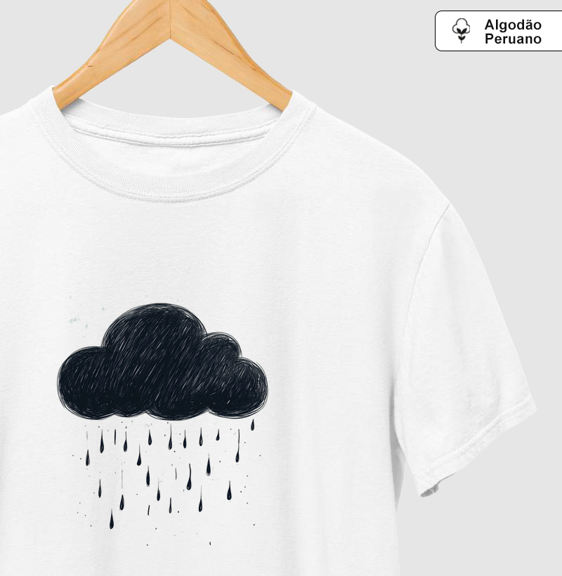 Camiseta Algodão Peruano Black Cloud - Camiseta Algodão Peruano
