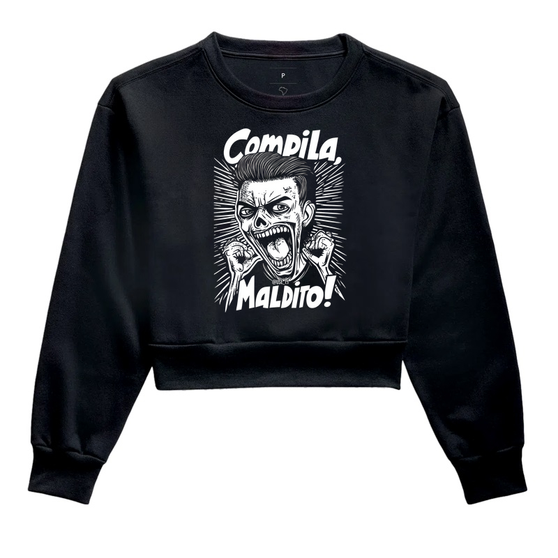 Moletom Cropped "Compila Maldito!" T.I