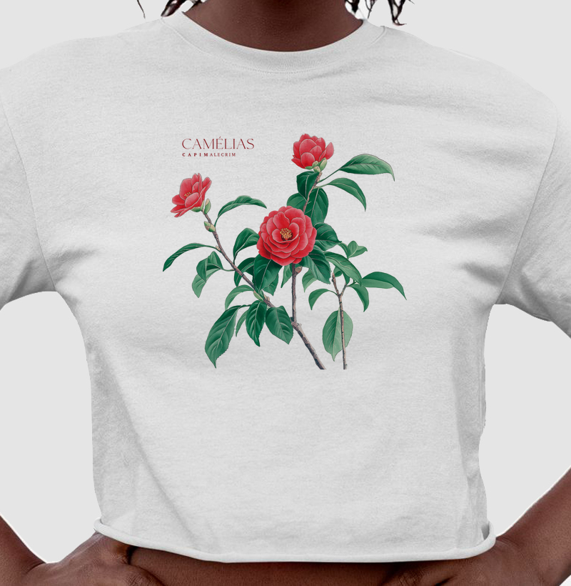 T-shirt Cropped - Camélia