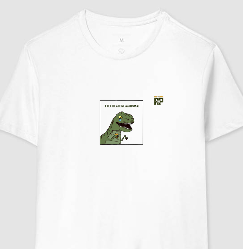 Camiseta T-Rex Odeia Cerveja Artesanal CL