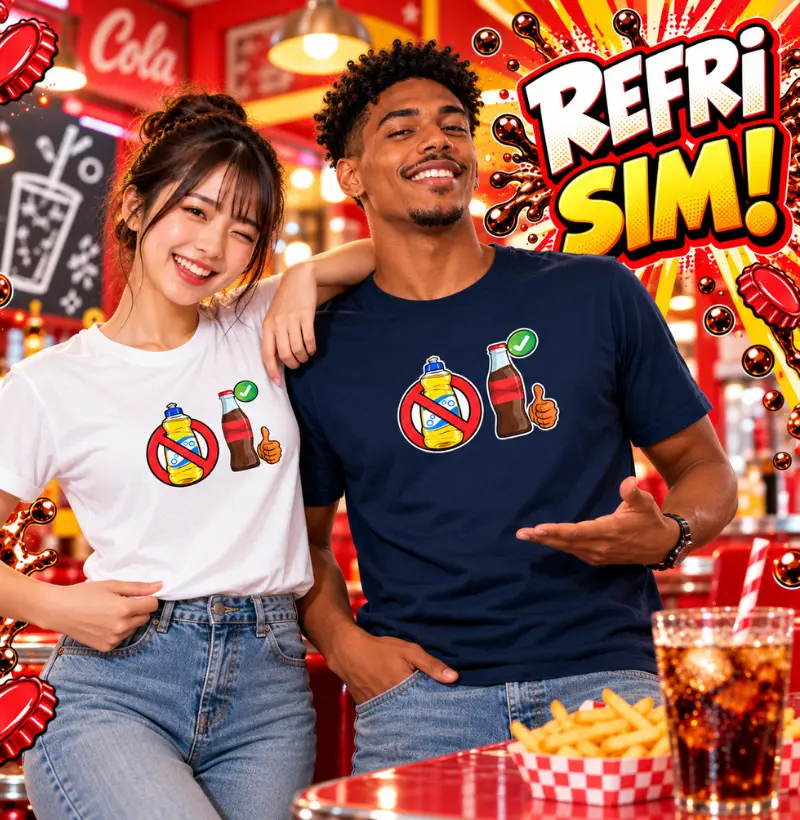 Camiseta Refri Sim em Algodão