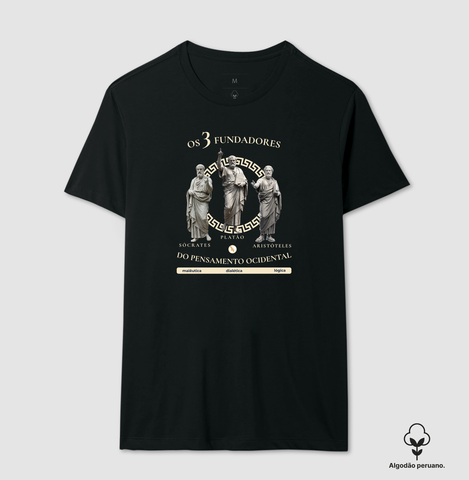 Camiseta Filosofia "Os 3 Fundadores do Pensamento Ocidental" | Sócrates, Platão e Aristóteles