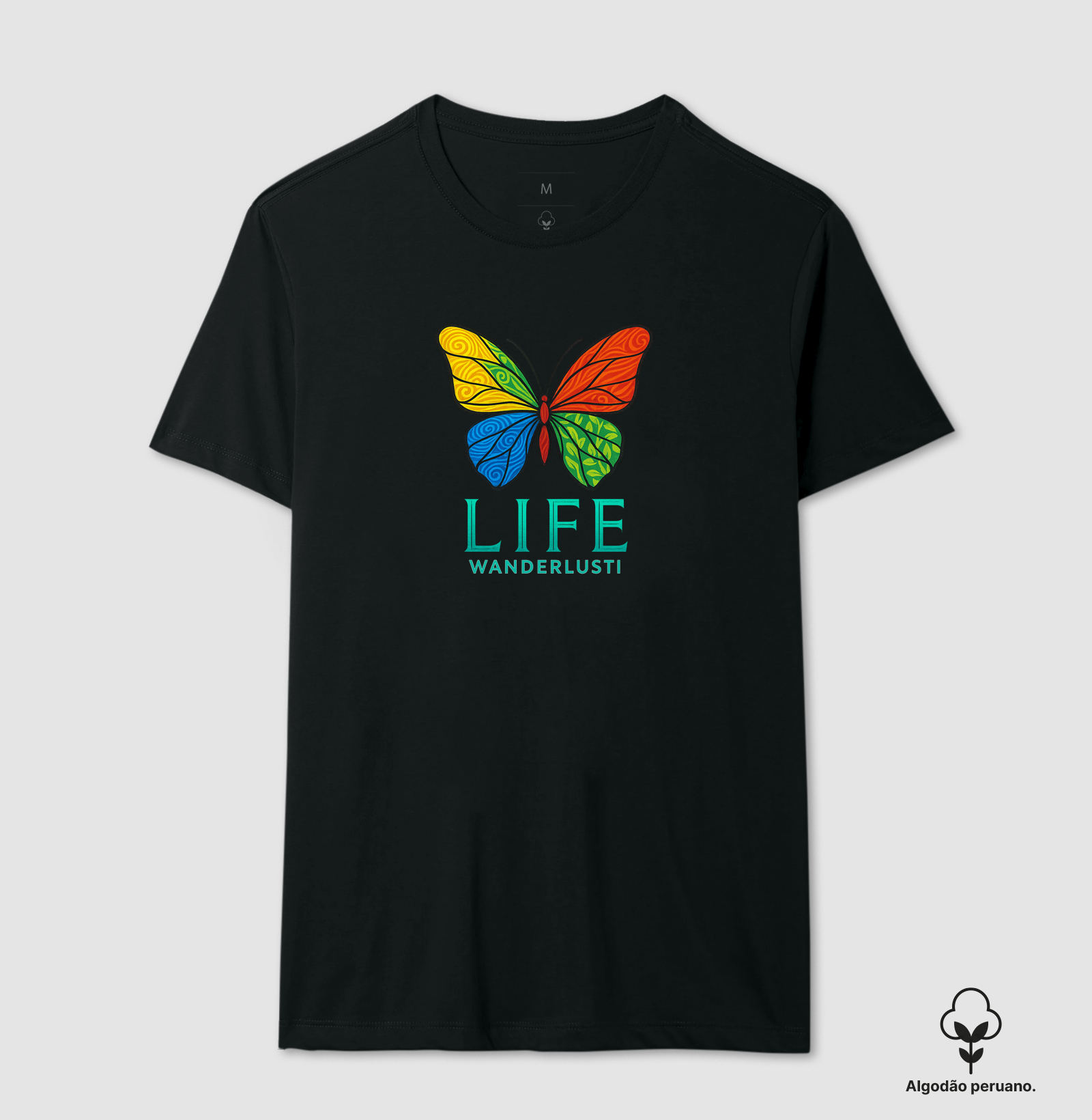 Camiseta Algodão Peruano Butterfly Life