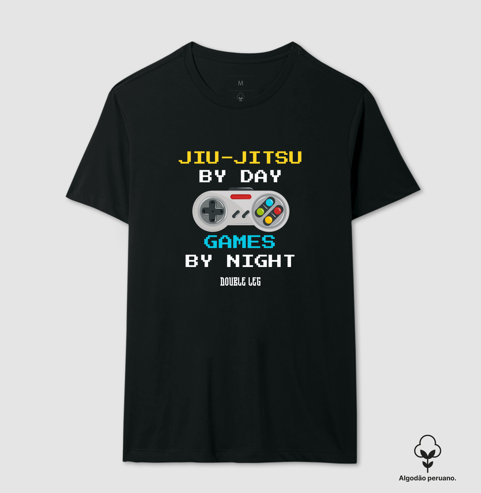 Camiseta algodão peruano "Jiu-jitsu e jogos"