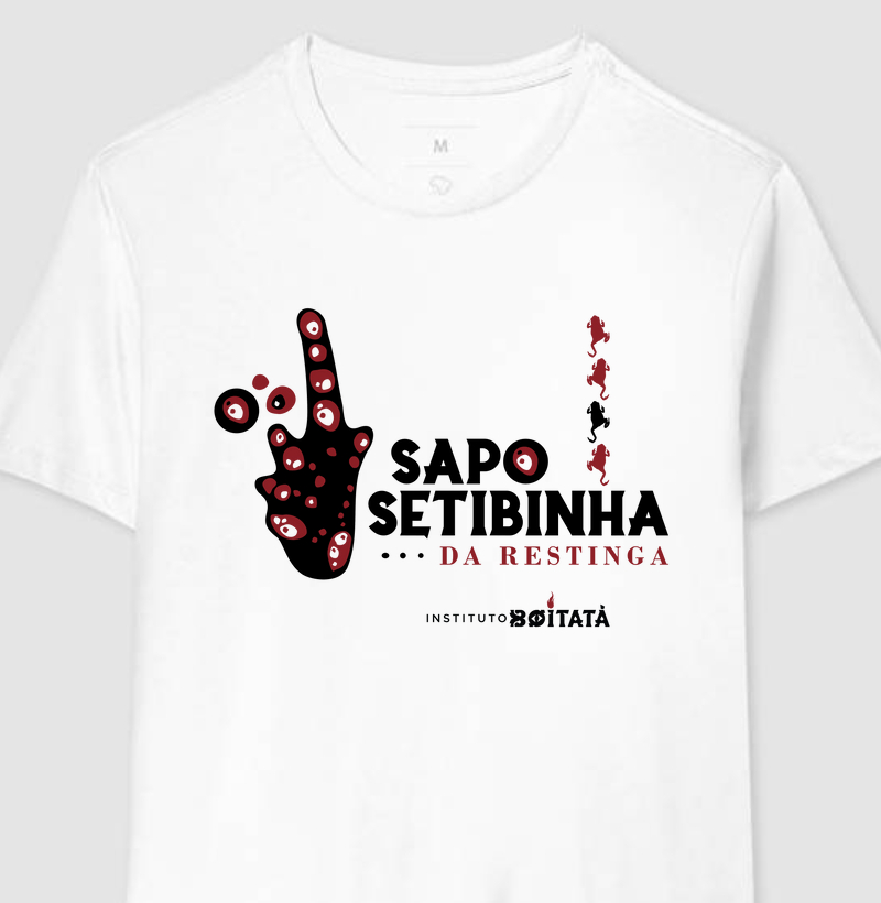 Sapo Setibinha - Logo em Preto e Vermelho