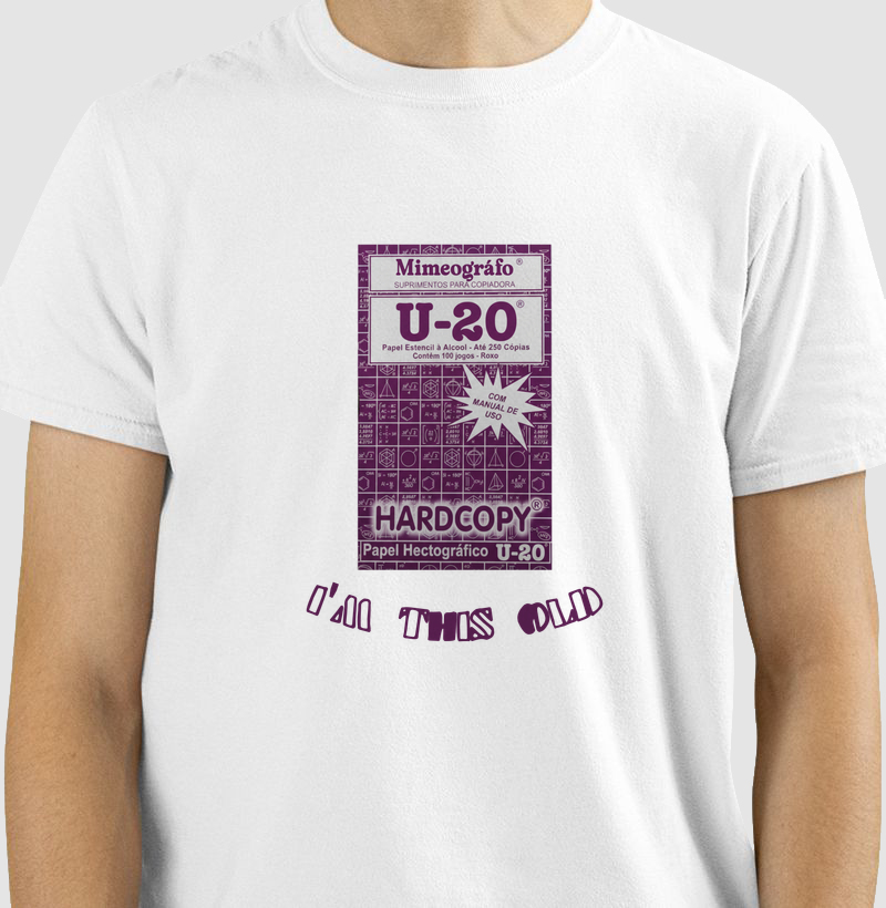 I'm this old - Estêncil