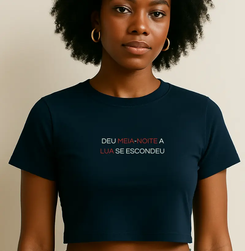 Deu meia-noite a lua se escondeu