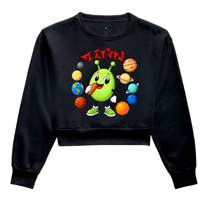 Egg Kroket - Extra Terrestre - Cropped Moletom